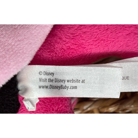 Disney Baby Minnie Mouse Rattle Lovey Plush Security Toy Blanket Pink - Picture 8 of 9